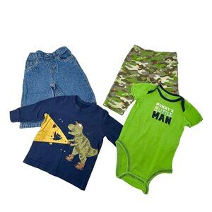 Baby Boy 6M Outfi - 2 Outfits - 2 Pants, 1‎ Body Suit, 1 Shirt
